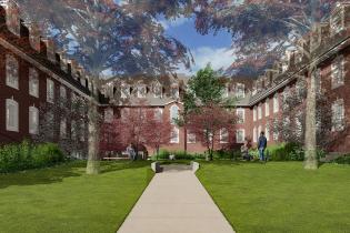 Artist's rendering of Blakeley Hall