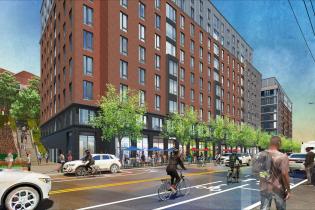Artist's rendering of 401-403 Boston Avenue Residence Hall